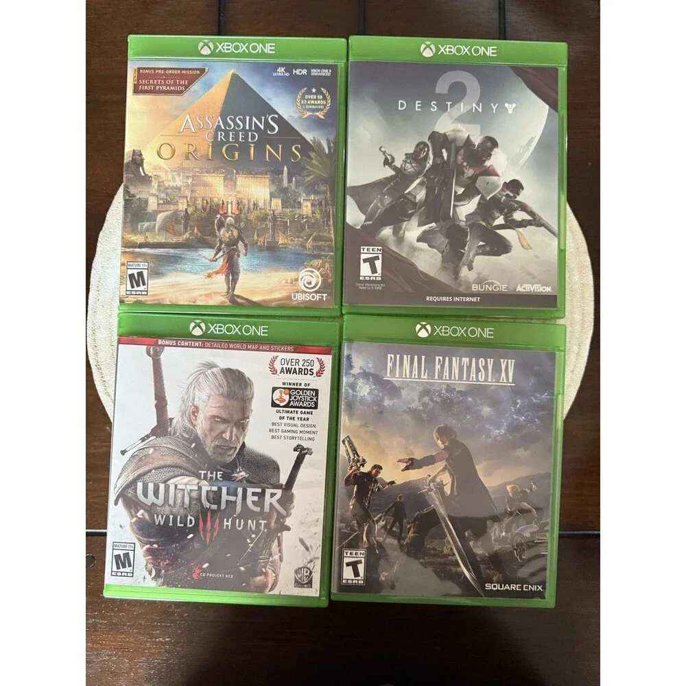 Xbox One Assassins Creed Origins, The Witcher, Destiny 2, Final Fantasy XV